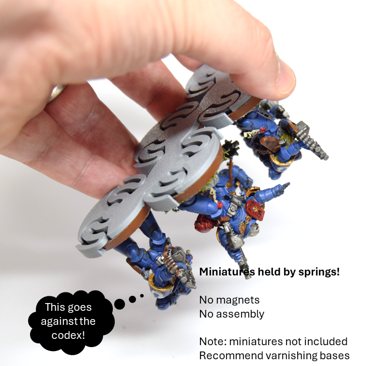 Assault Movement Tray - 4 pack - 5 models staggered formation