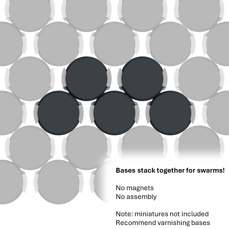 Assault Movement Tray - 4 pack - 5 models staggered formation